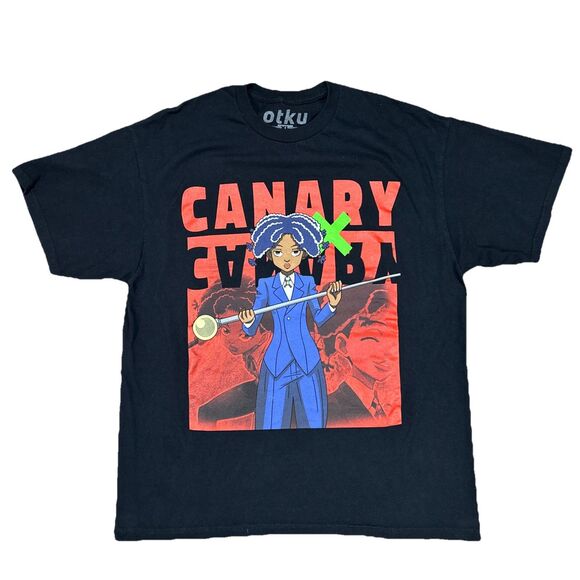 Otku Supply Hunter X Hunter Canary Big Graphic Print T Shirt Black Size XL - Picture 1 of 3